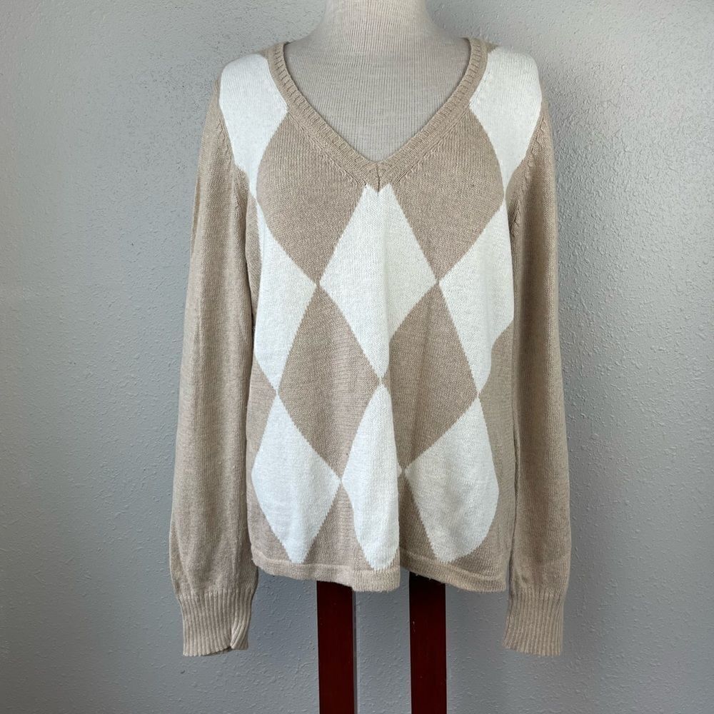 Rafaella V-Neck Sweater Size XL EUC